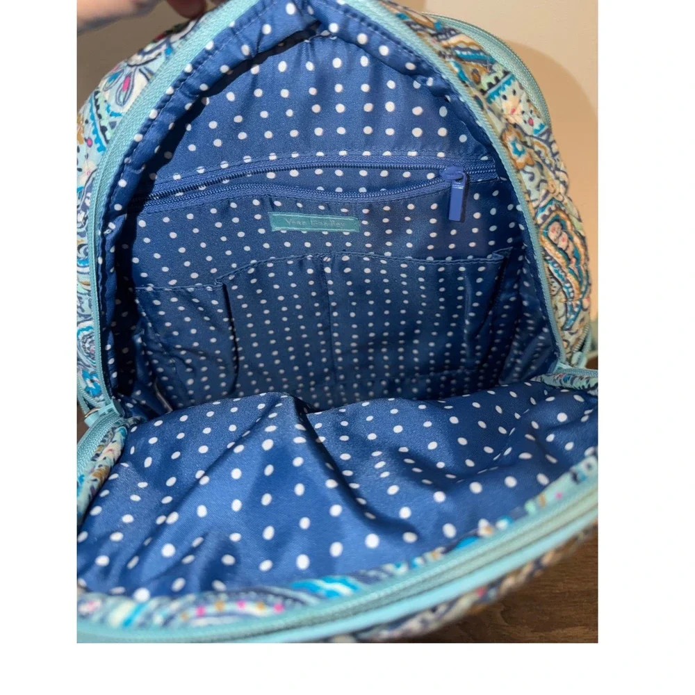 Vera Bradley Blue Paisley Quilted Cotton Mini Backpack 13 Inch Bag